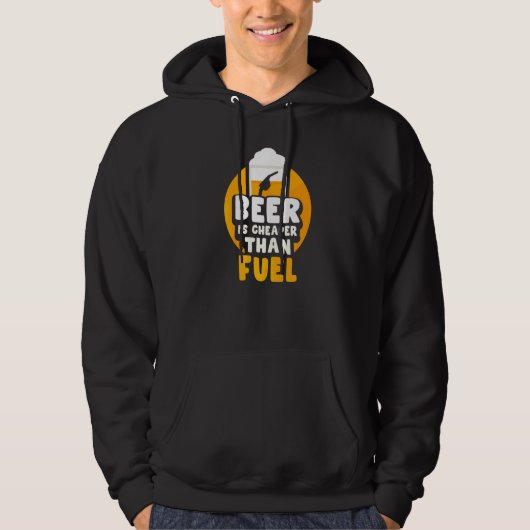 Bier is goedkoper dan benzine pompgas hoodie (Voorkant)