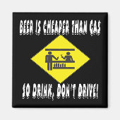 Bier is goedkoper dan gas magneet (Voorkant)