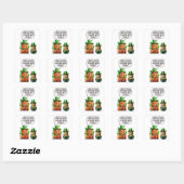 Bier is het bewijs dat God van de mens houdt Vierkante Sticker (Vel)