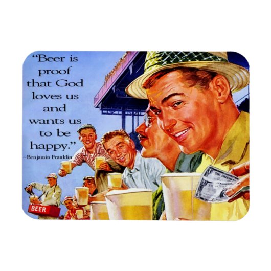 "Bier is het bewijs dat God van ons houdt" Magneet (Horizontaal)