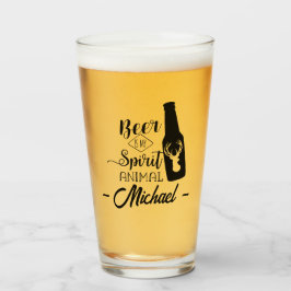 Bier is Mijn Geest Dier Grappige Naam Bier Glas