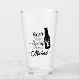 Bier is Mijn Geest Dier Grappige Naam Bier Glas