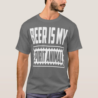 Bier is mijn spirituele dier meisje t-shirt