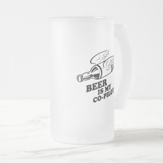 BIER IS MIJN T-SHIRT MET CO-PILOT MATGLAS BIERPUL (Voorkant rechts)