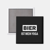 Bier Is Mijn Yoga Zegging Bier Magneet (Voorkant / Achterkant)