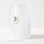 "Bier... is niet het antwoord" Monogram Matglas Bierpul (Voorkant links)