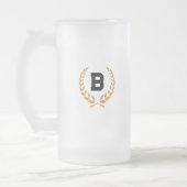 "Bier... is niet het antwoord" Monogram Matglas Bierpul (Links)