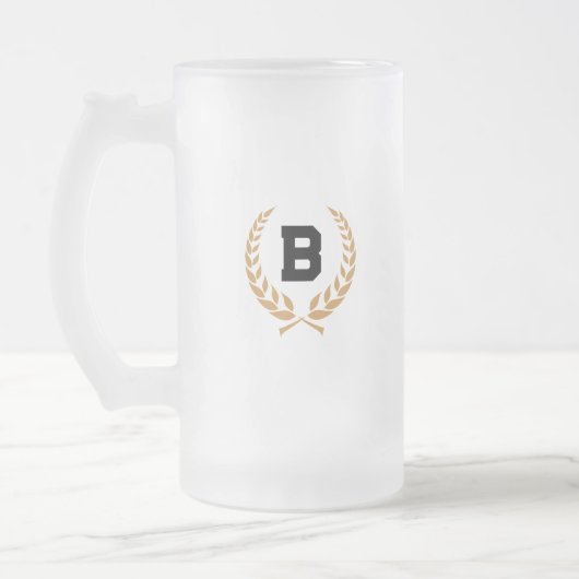 "Bier... is niet het antwoord" Monogram Matglas Bierpul (Links)