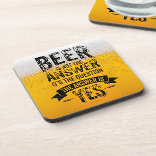 Bier is niet het antwoord op de koffiebrander onderzetter