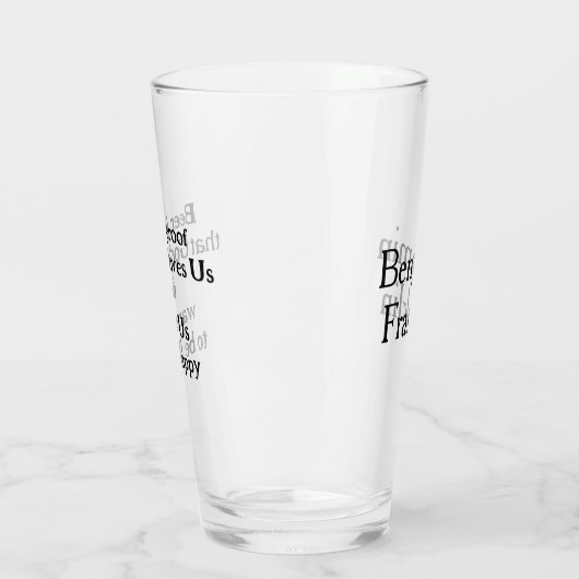 Bier is Proof Fun Ben Franklin Quote Glas (Links)