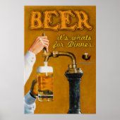 Bier is wat er te eten valt poster (Voorkant)