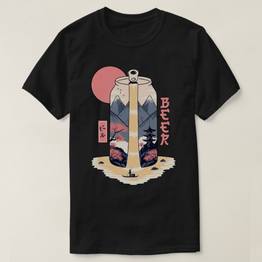 Bier japans landschap t-shirt (Design voorkant)