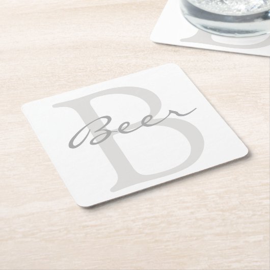Bier, je eigen tekst, onderzetter (Schuin)
