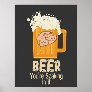 Bier Je maakt er druk in Poster