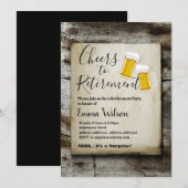 bier, kaas, uitnodiging tot pensioen (Voorkant / Achterkant)