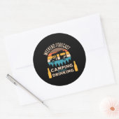 Bier Kamperen Met Bier Verjaardag Ronde Sticker (Envelop)