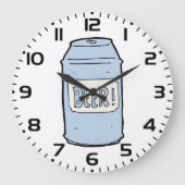Bier kan illustratie Retro Bier liefhebber ontwerp Grote Klok (Voorkant)