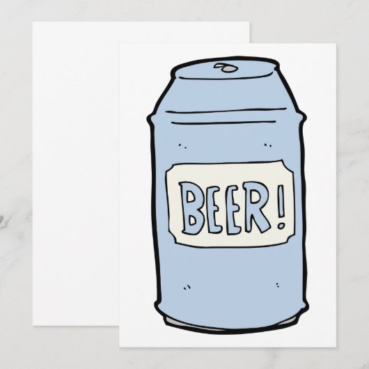 Bier kan illustratie Retro Bier liefhebber ontwerp Kaart (Voorkant / Achterkant)