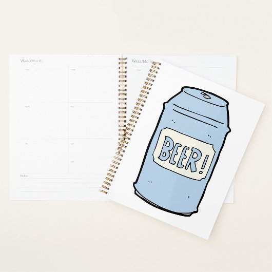 Bier kan illustratie Retro Bier liefhebber ontwerp Planner