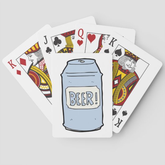 Bier kan illustratie Retro Bier liefhebber ontwerp Pokerkaarten (Achterkant)