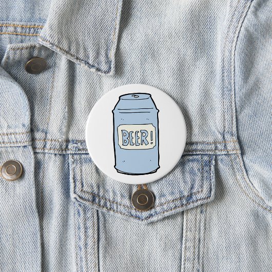 Bier kan illustratie Retro Bier liefhebber ontwerp Ronde Button 7,6 Cm