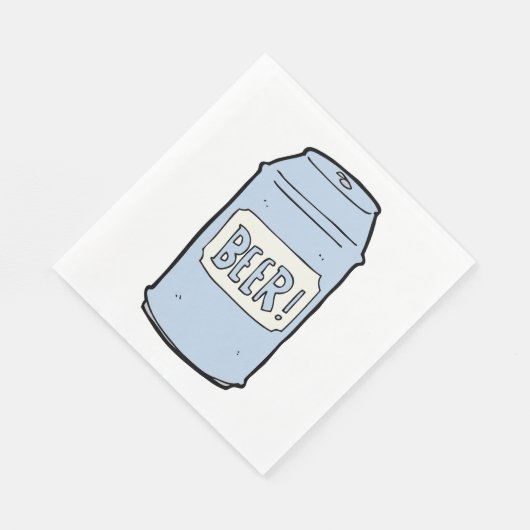 Bier kan illustratie Retro Bier liefhebber ontwerp Servet (Hoek)