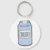 Bier kan illustratie Retro Bier liefhebber ontwerp Sleutelhanger (Achterkant)