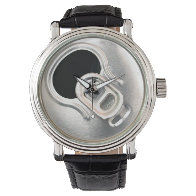 bier kan open drink metalen tank bovenaan horloge (Voorkant)