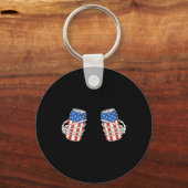 Bier kan skelet hand grappig 4 juli Amerikaanse Sleutelhanger (Voorkant)