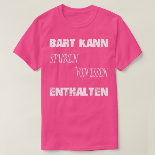 Bier kan sporen van vleeswaren bevatten t-shirt (Design voorkant)
