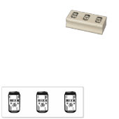 BIER KAN Triple Rubberstempel (Gestempeld)