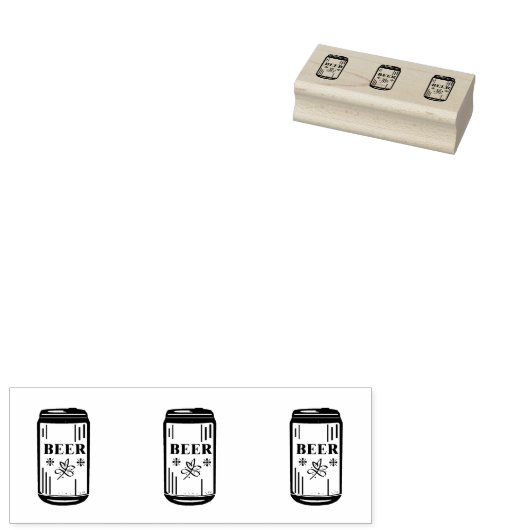 BIER KAN Triple Rubberstempel (Gestempeld)