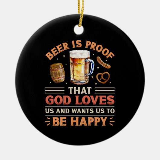 Bier Keramisch Ornament (Voorkant)