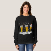 Bier Kerst Mok Santa Rendier Xmas lichten Trui (Voorkant volledig)