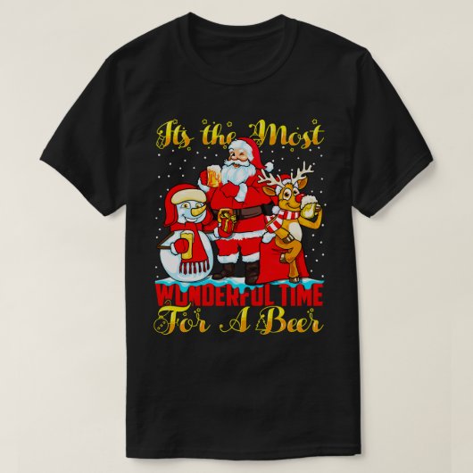 Bier Kerst Vrolijk Beermas Het Is Het Meest Wonder T-shirt (Design voorkant)