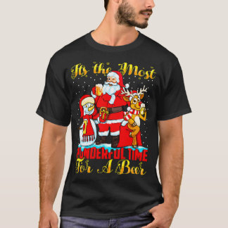 Bier Kerst Vrolijk Beermas Het Is Het Meest Wonder T-shirt