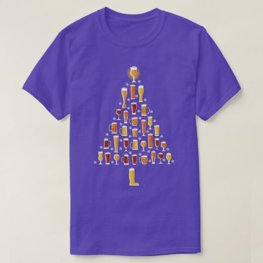 Bier Kerstboom Mannen Vrouwen Bier Lelijke Kerst T-shirt (Design voorkant)