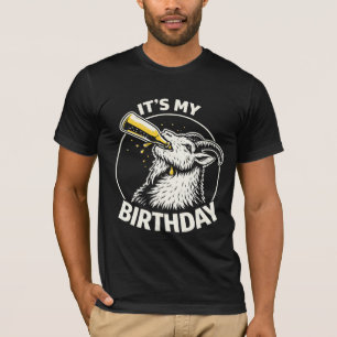 Bier Kletterende Geit Het Is Mijn Verjaardag T-shirt