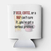 BIER, KOFFIE of NAP...Los de problemen van het lev Blikjeskoeler (Achterkant)