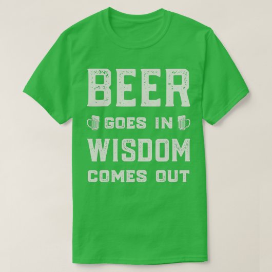 Bier komt uit grappige T T-shirt (Design voorkant)