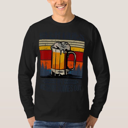 Bier komt uit in Wisdom T-shirt (Voorkant)