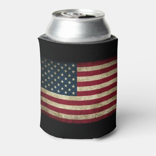 Bier Koozie (Amerikaanse vlag) (Blikje Achterkant)