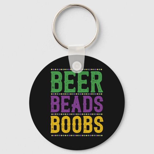 Bier Kralen Borst Carnaval Parade Gift Funny Mardi Sleutelhanger (Voorkant)