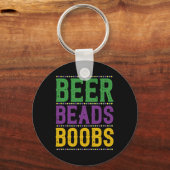 Bier Kralen Borst Carnaval Parade Gift Funny Mardi Sleutelhanger (Voorkant)