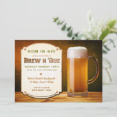 Bier Leren Klinknagels Brew N 'Que Kaart (Staand voorkant)