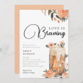 Bier Liefde is Brouwen Bruids Douche Uitnodiging (Voorkant / Achterkant)