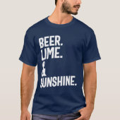 Bier. Lime. & Sunshine | Funny Drink T-shirt (Voorkant)