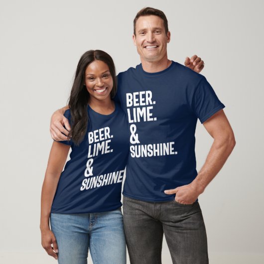 Bier. Lime. & Sunshine | Funny Drink T-shirt (Unisex)