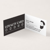 Bier-Logo, Mannen-kappers, gedetailleerde Loyalty- Visitekaartje (Binnen)