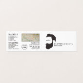 Bier-Logo, Mannen-kappers, gedetailleerde Loyalty- Visitekaartje (Buitenkant ongevouwen)